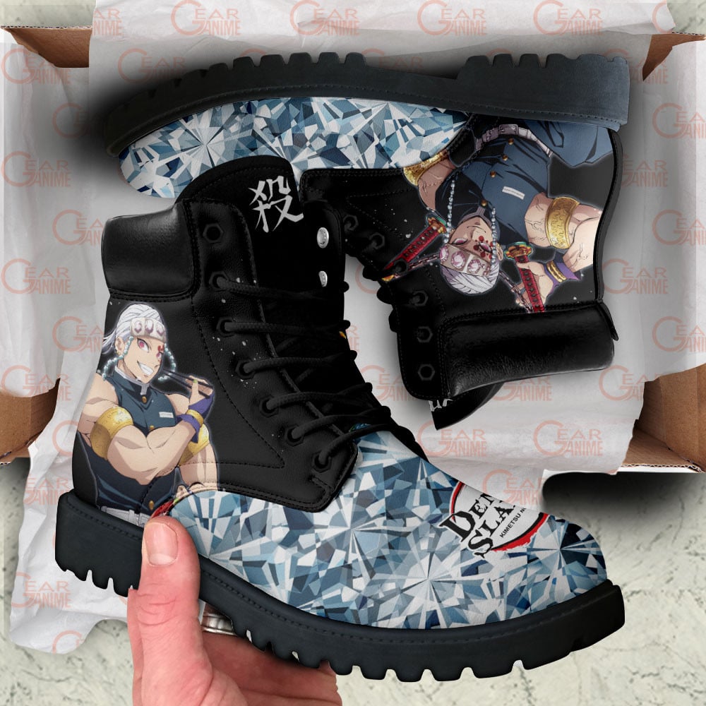 Demon Slayer Tengen Uzui Boots Anime Custom Shoes