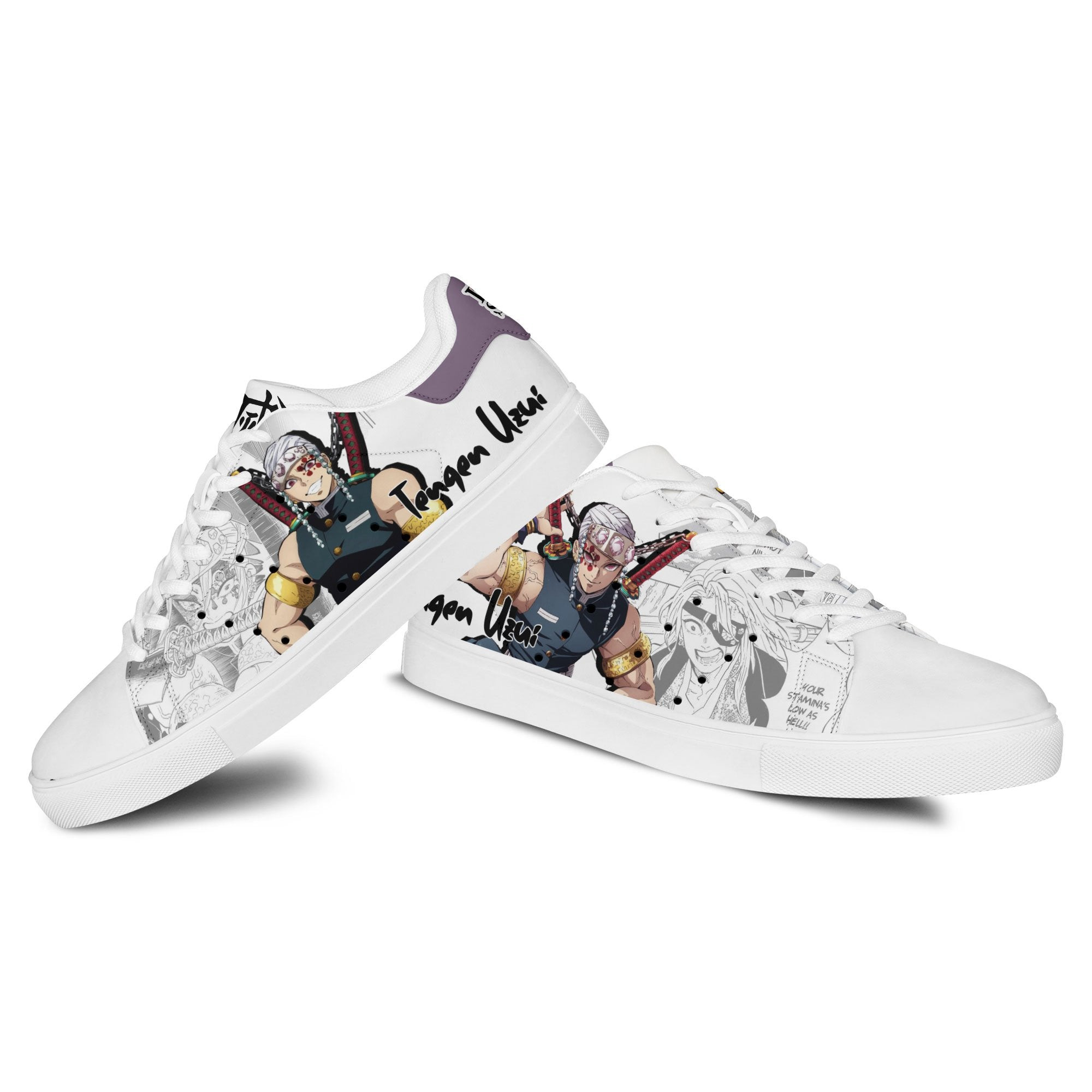 Demon Slayer Tengen Uzui Skate Sneakers Custom Anime Shoes