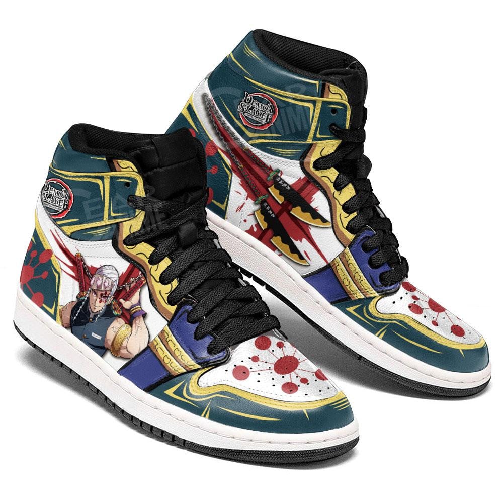 Demon Slayer Uzui Tengen JD1s Sneakers Anime Shoes, Air Jordan Hightop