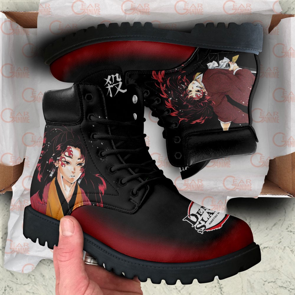 Demon Slayer Yoriichi Tsugikuni Boots Anime Custom Shoes