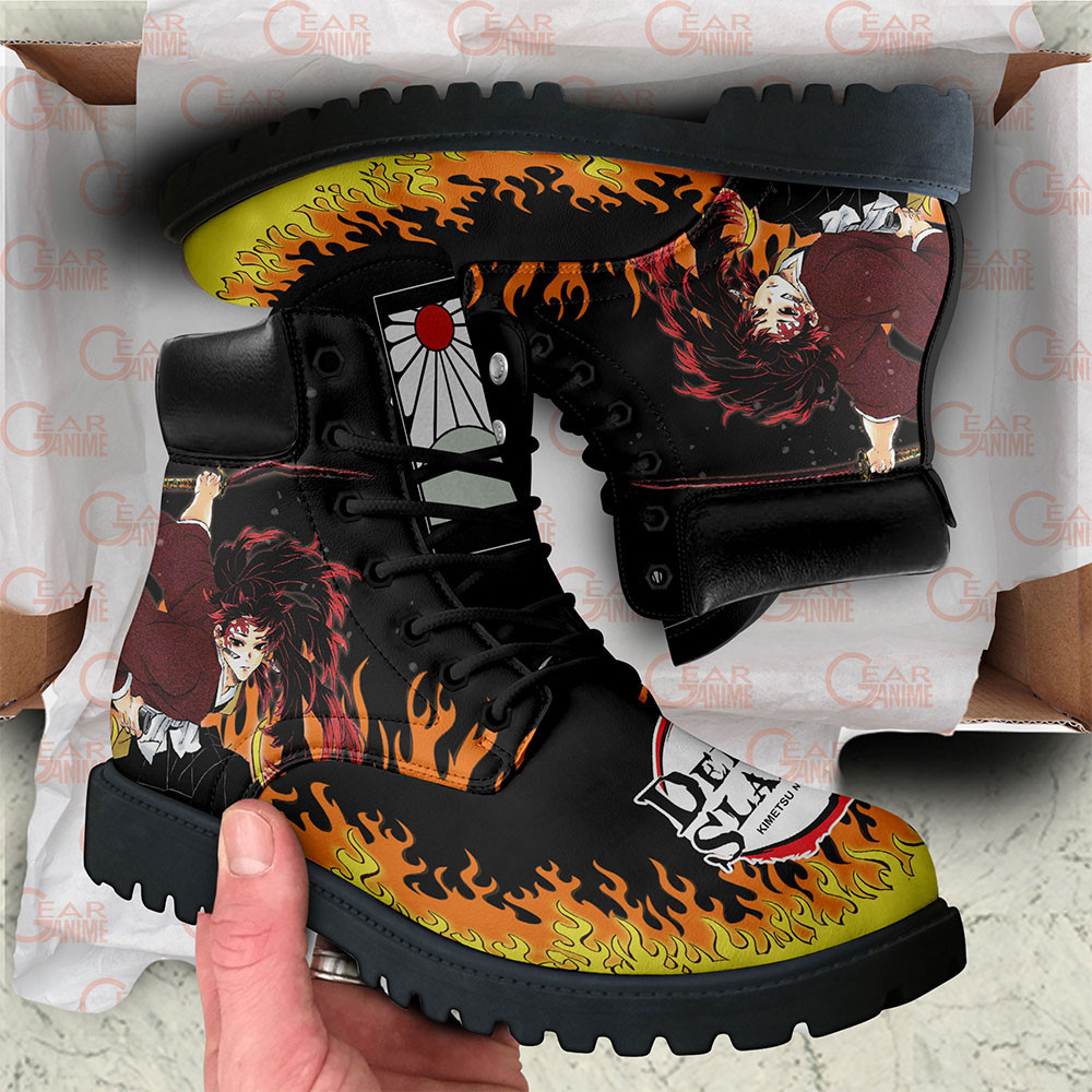Demon Slayer Yoriichi Tsugikuni Boots Custom Anime Shoes