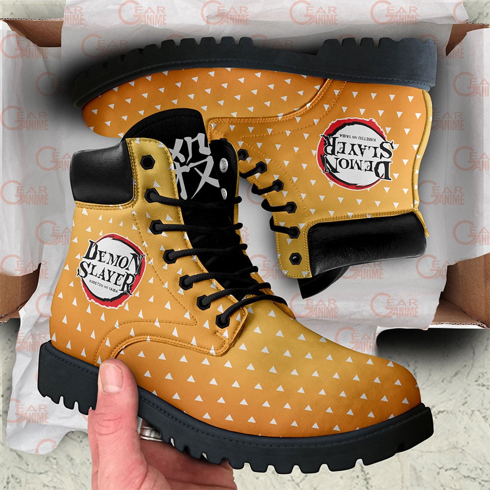 Demon Slayer Zenitsu Boots Custom Anime Shoes