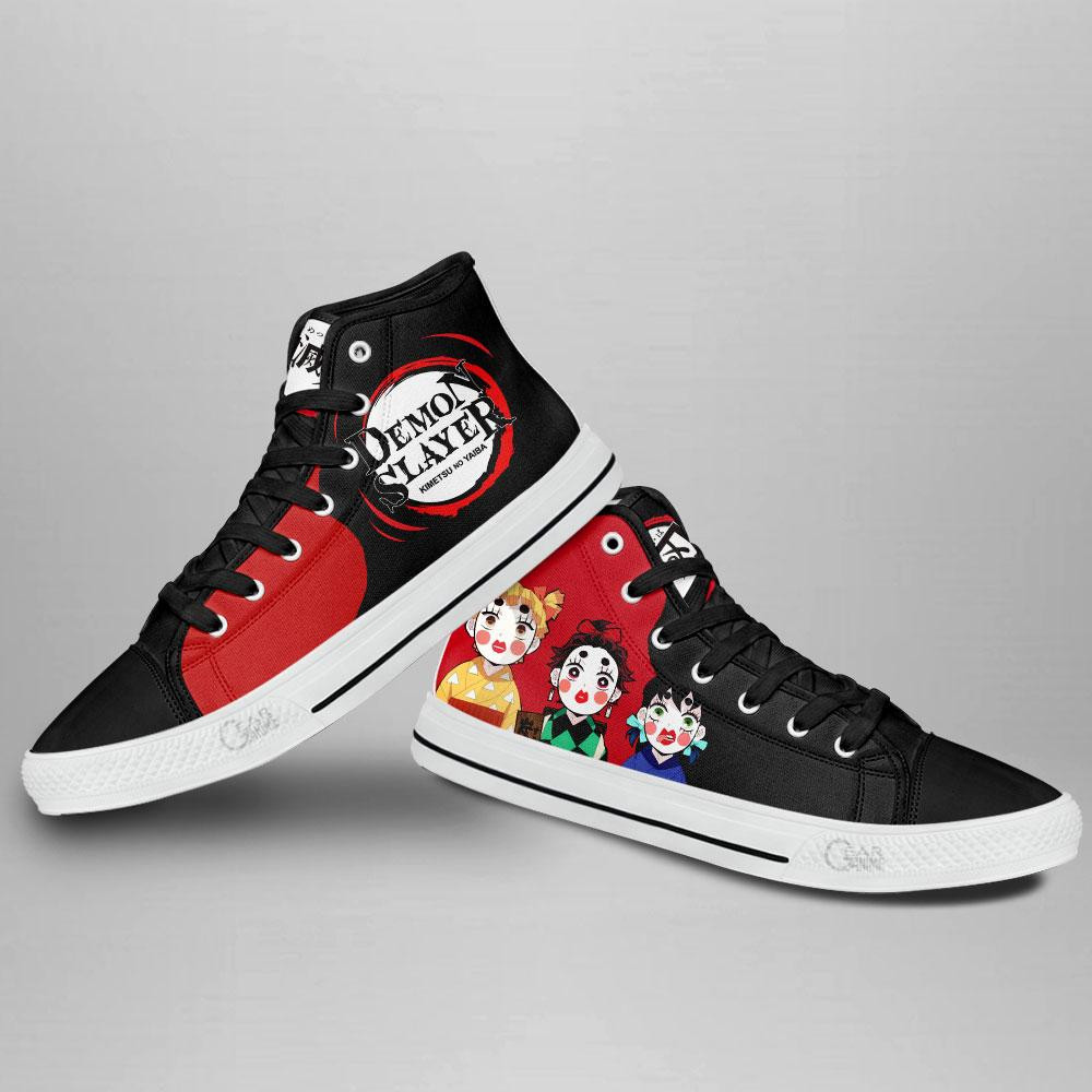 Demon Slayer Zenko Sumiko Inoko High Top Shoes Funny Custom Anime Sneakers