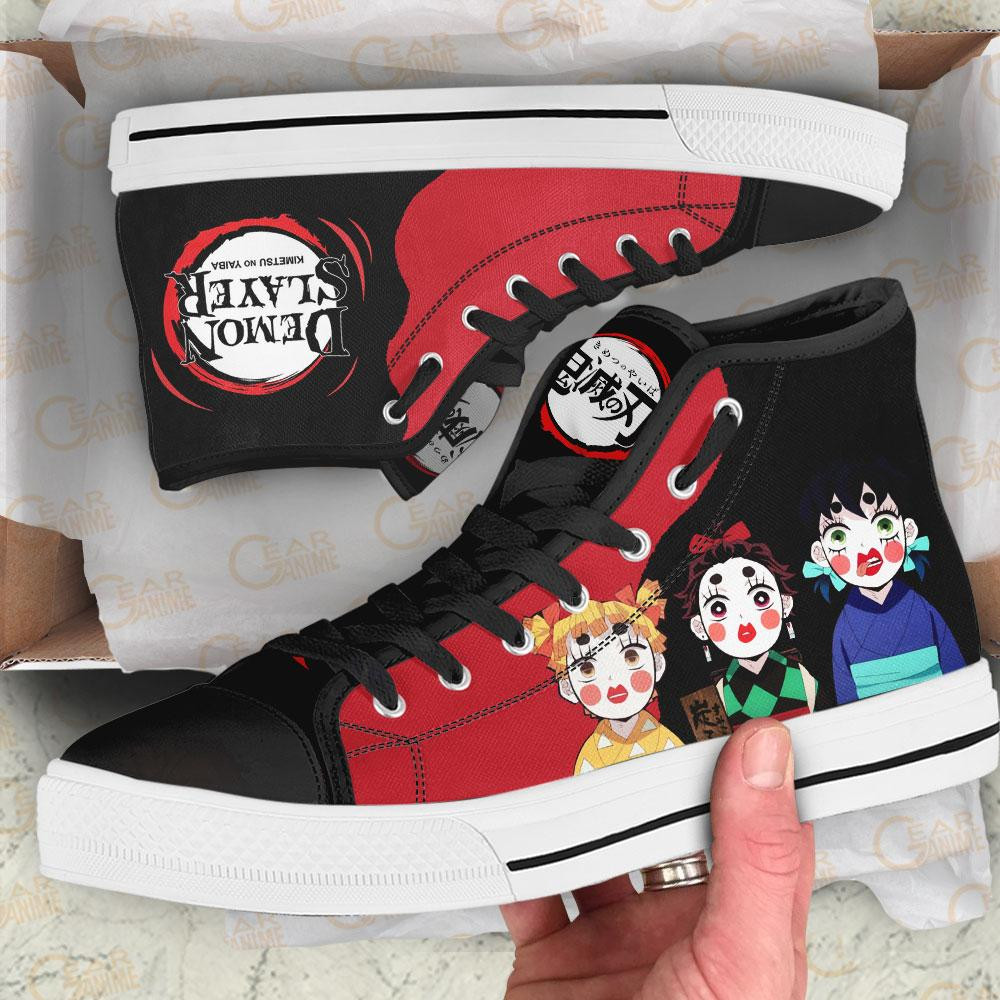 Demon Slayer Zenko Sumiko Inoko High Top Shoes Funny Custom Anime Sneakers