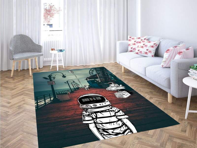 Demons On My Mind Astronout Aesthetic Sad Boy Carpet Rectangle Rug