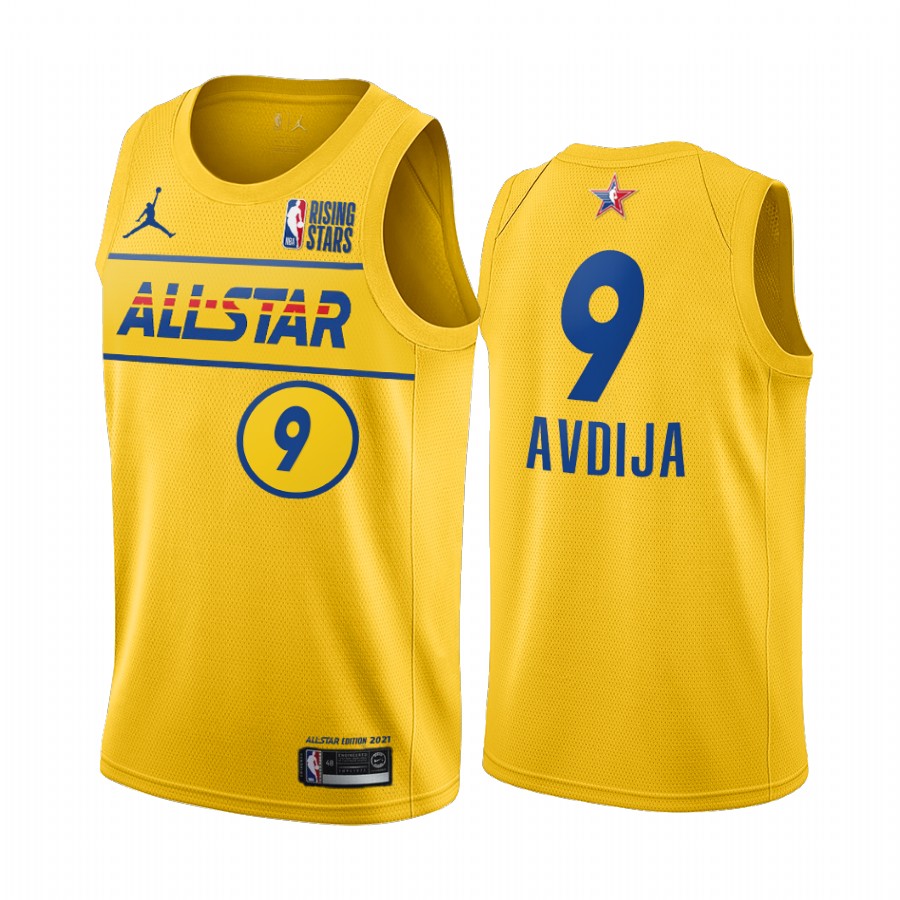 Deni Avdija World Team 2021 Rising Stars Jersey Gold All-Star Wizards