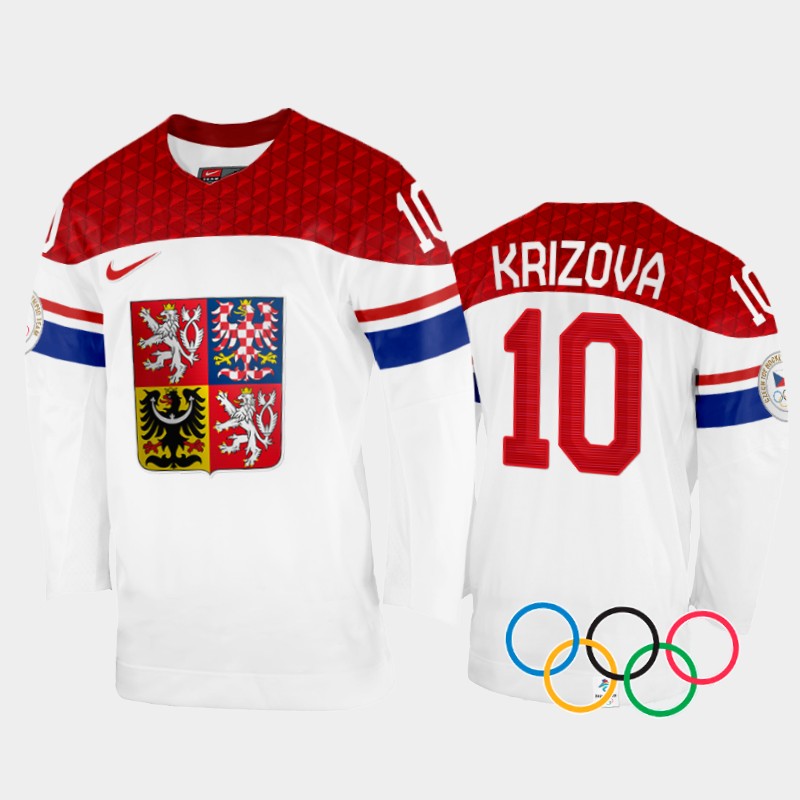 Denisa Krizova Czech Republic Women's White Home Jersey 2022 Winter Olympics