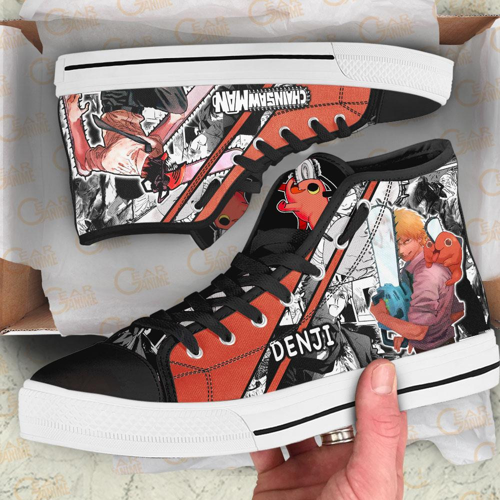 Denji High Top Shoes Custom Manga Anime Chainsaw Man Sneakers
