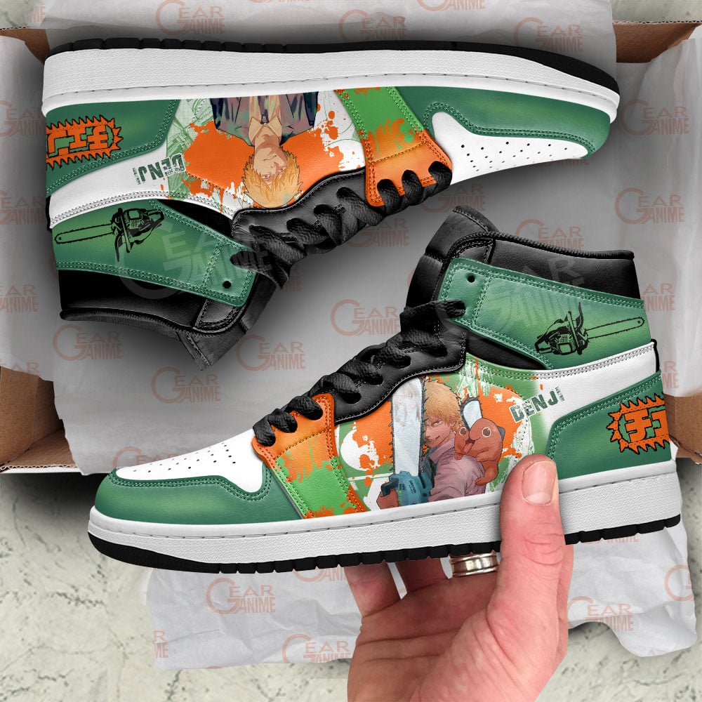 Denji JD1s Sneakers Chainsaw Man Anime Shoes, Air Jordan Hightop
