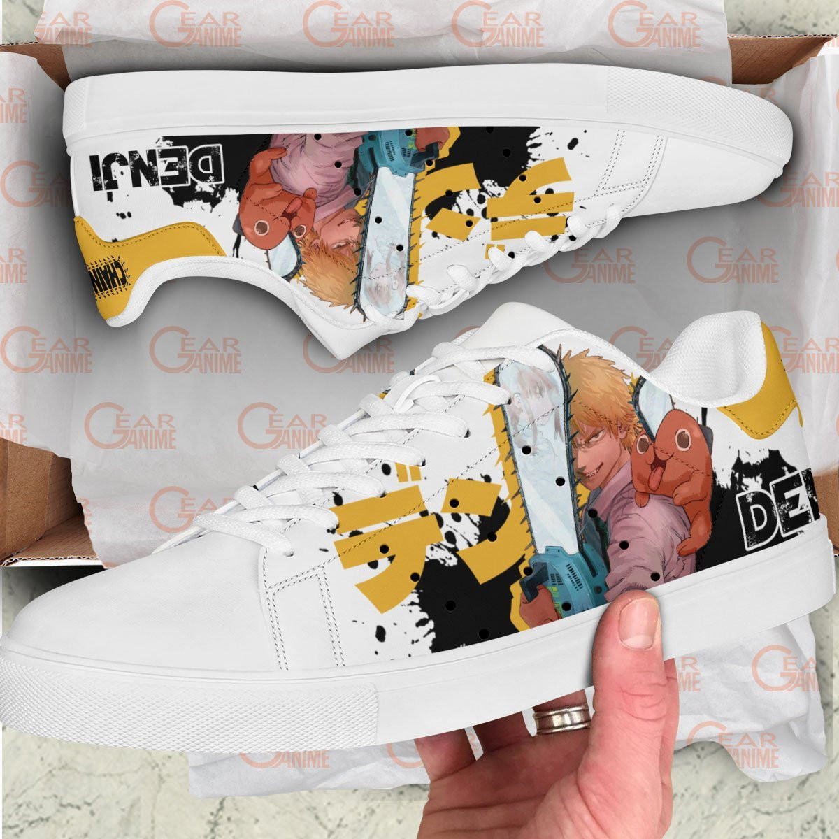Denji Skate Sneakers Custom Chainsaw Man Anime Shoes