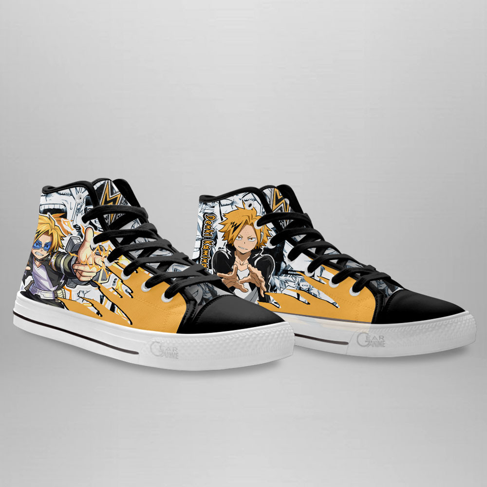 Denki Kaminari High Top Shoes Custom My Hero Academia Anime Sneakers