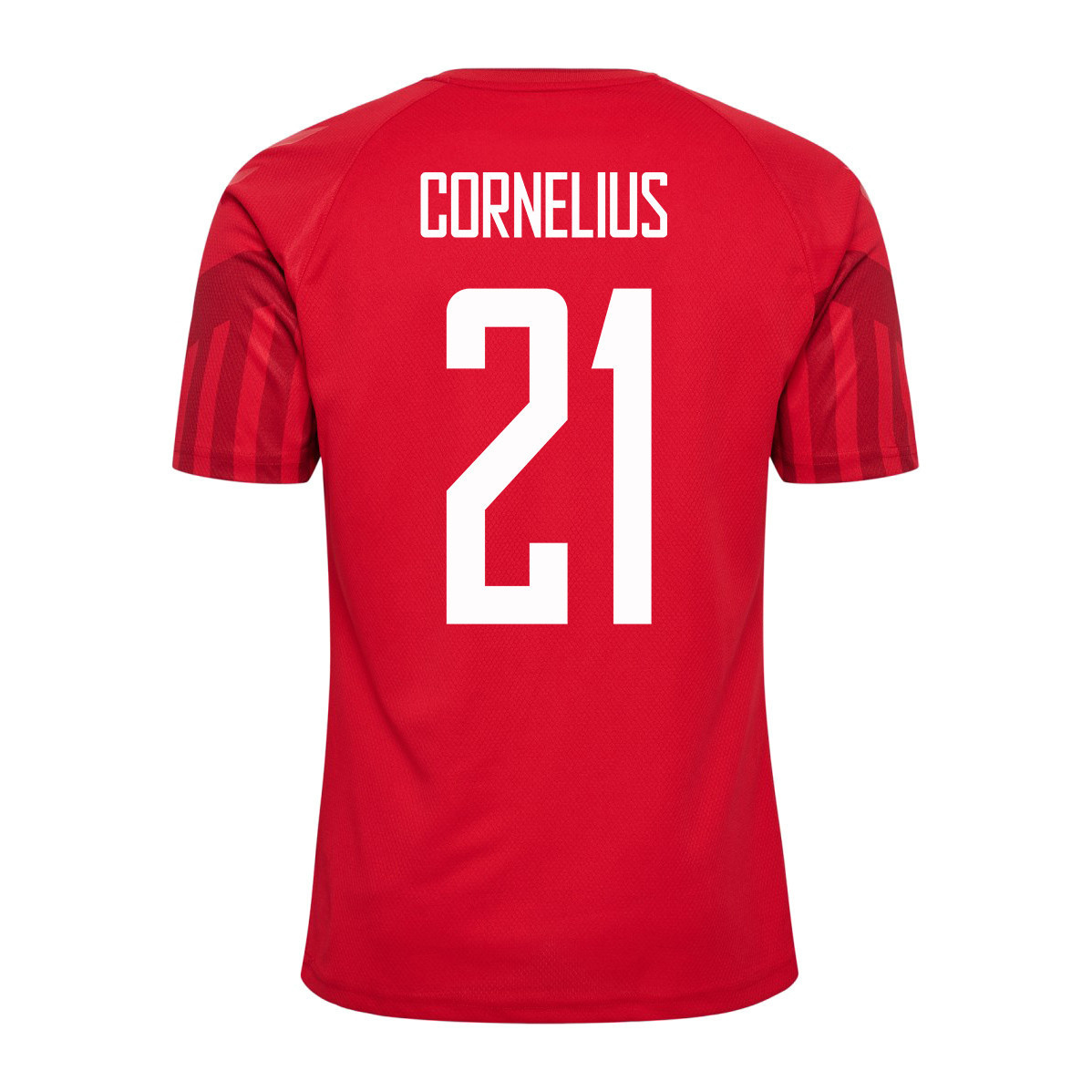 Denmark National Team 2022-23 Andreas Cornelius 21 Qatar World Cup – Home Men Soccer Jersey Denmark National Team 2022-23 Andreas Cornelius 21 Qatar World Cup – Home Men Soccer Jersey