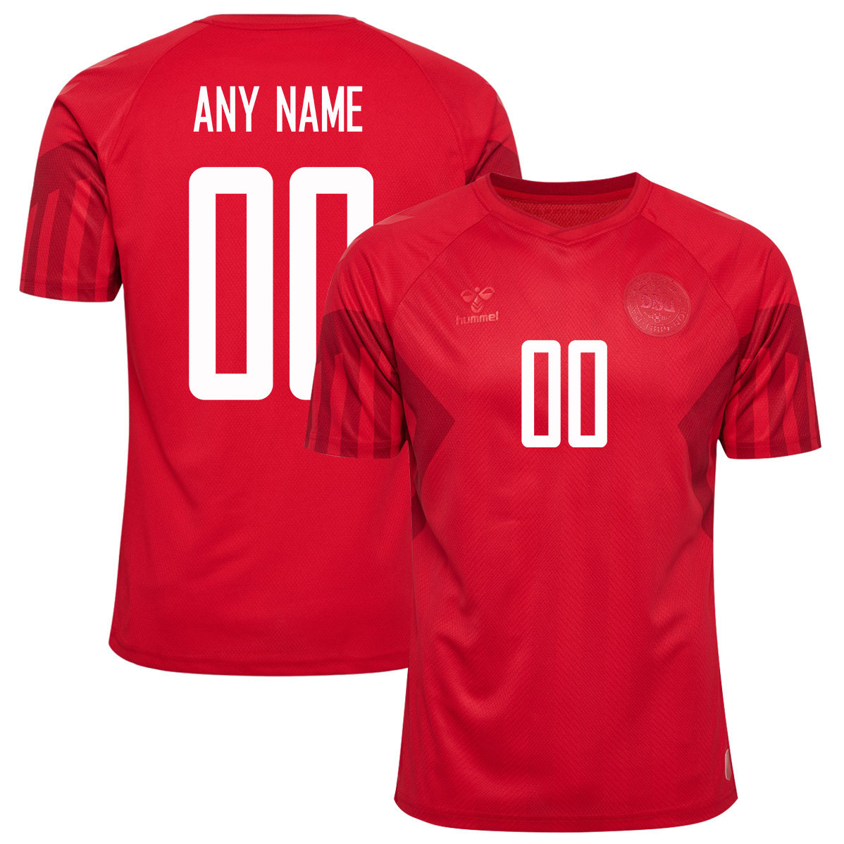 Denmark National Team 2022-23 Custom 00 Qatar World Cup – Home Men Soccer Jersey