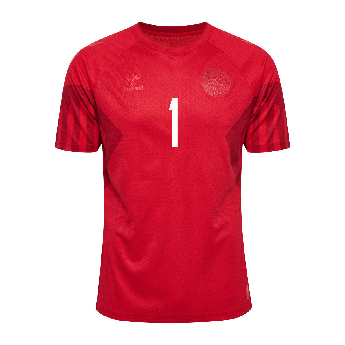 Denmark National Team 2022-23 Kasper Schmeichel 1 Home Men Soccer Jersey – Red
