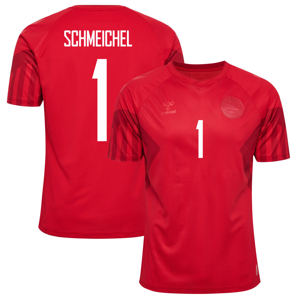 Denmark National Team 2022-23 Kasper Schmeichel 1 Home Men Soccer Jersey – Red