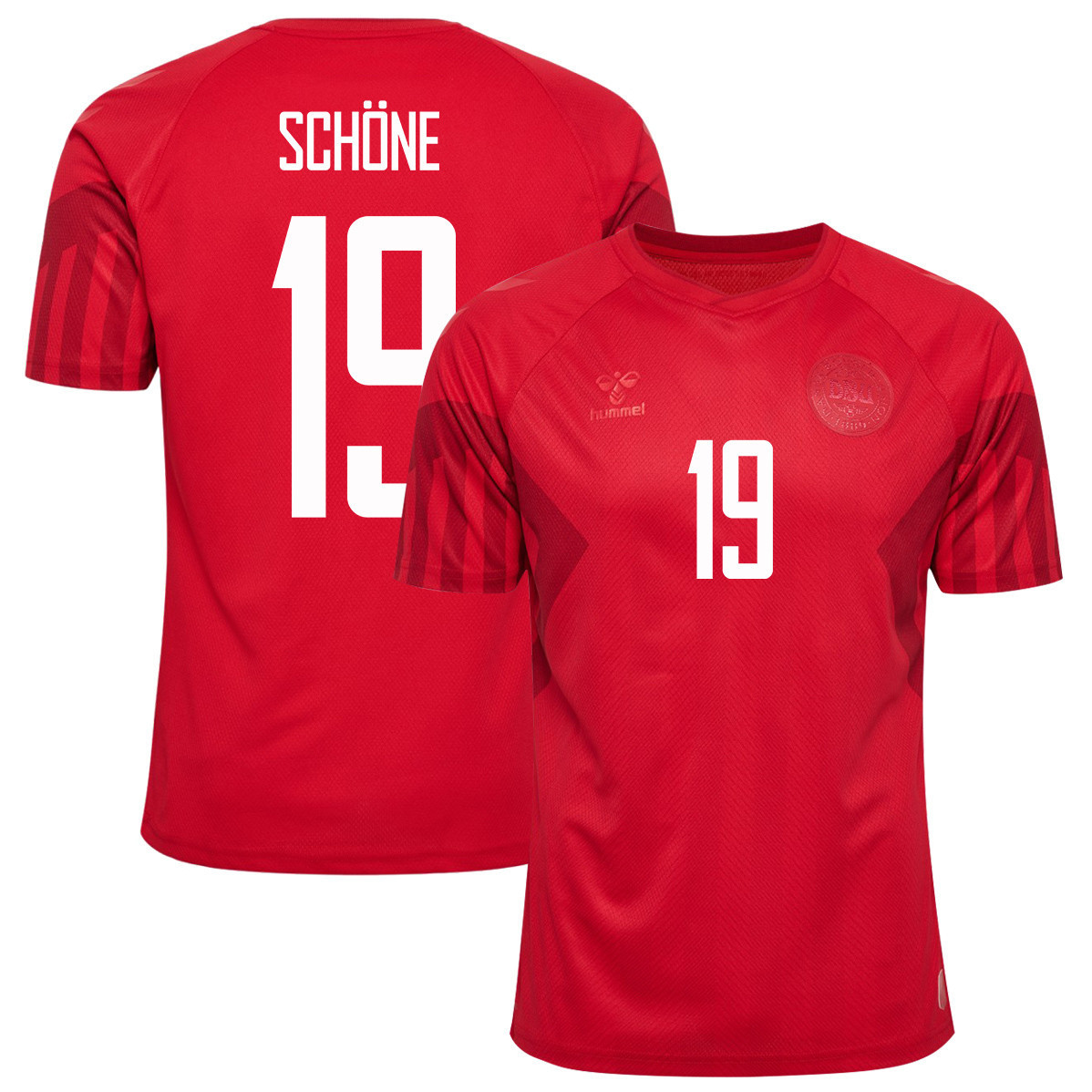 Denmark National Team 2022-23 Lasse Schöne 19 Qatar World Cup – Home Men Soccer Jersey