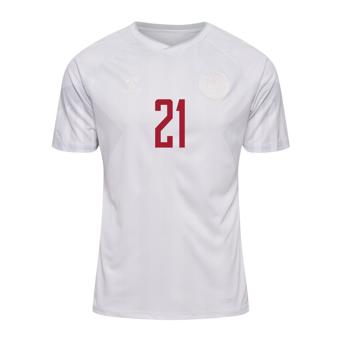 Denmark National Team 2022-23 Qatar World Cup Away Men Soccer Jersey – Andreas Cornelius 21