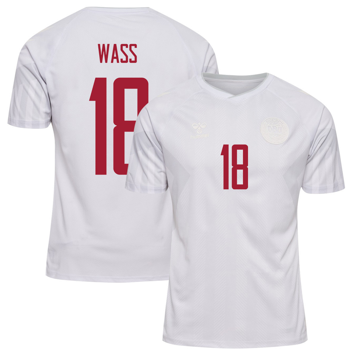 Denmark National Team 2022-23 Qatar World Cup Away Men Soccer Jersey – Daniel Wass 18