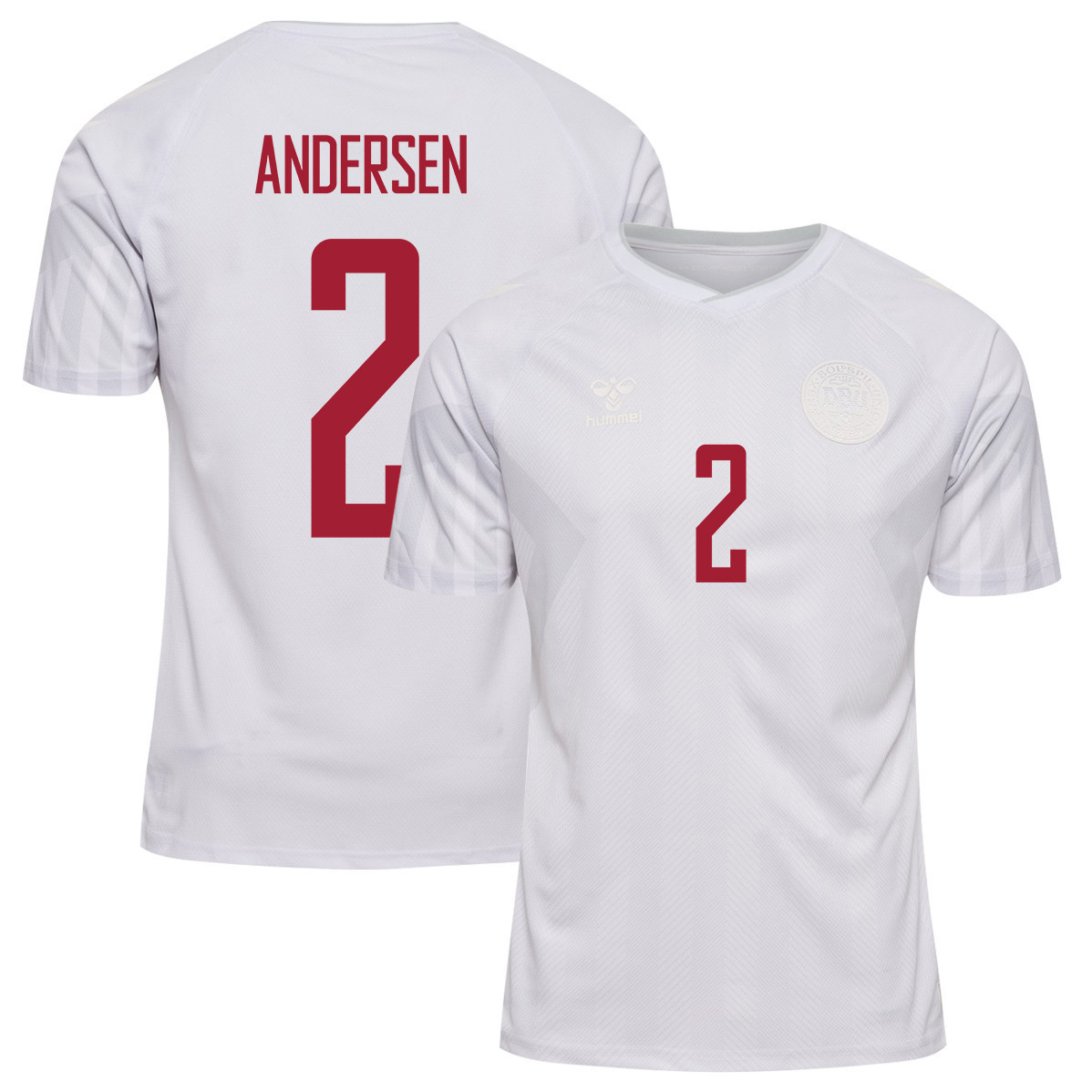 Denmark National Team 2022-23 Qatar World Cup Away Men Soccer Jersey – Joachim Andersen 2