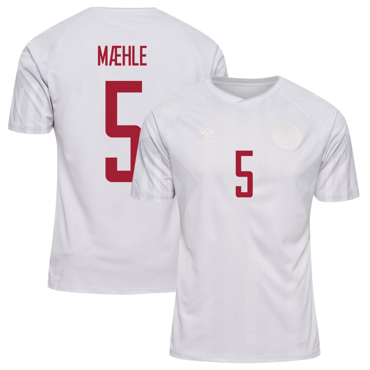 Denmark National Team 2022-23 Qatar World Cup Away Men Soccer Jersey – Joakim Mæhle 5