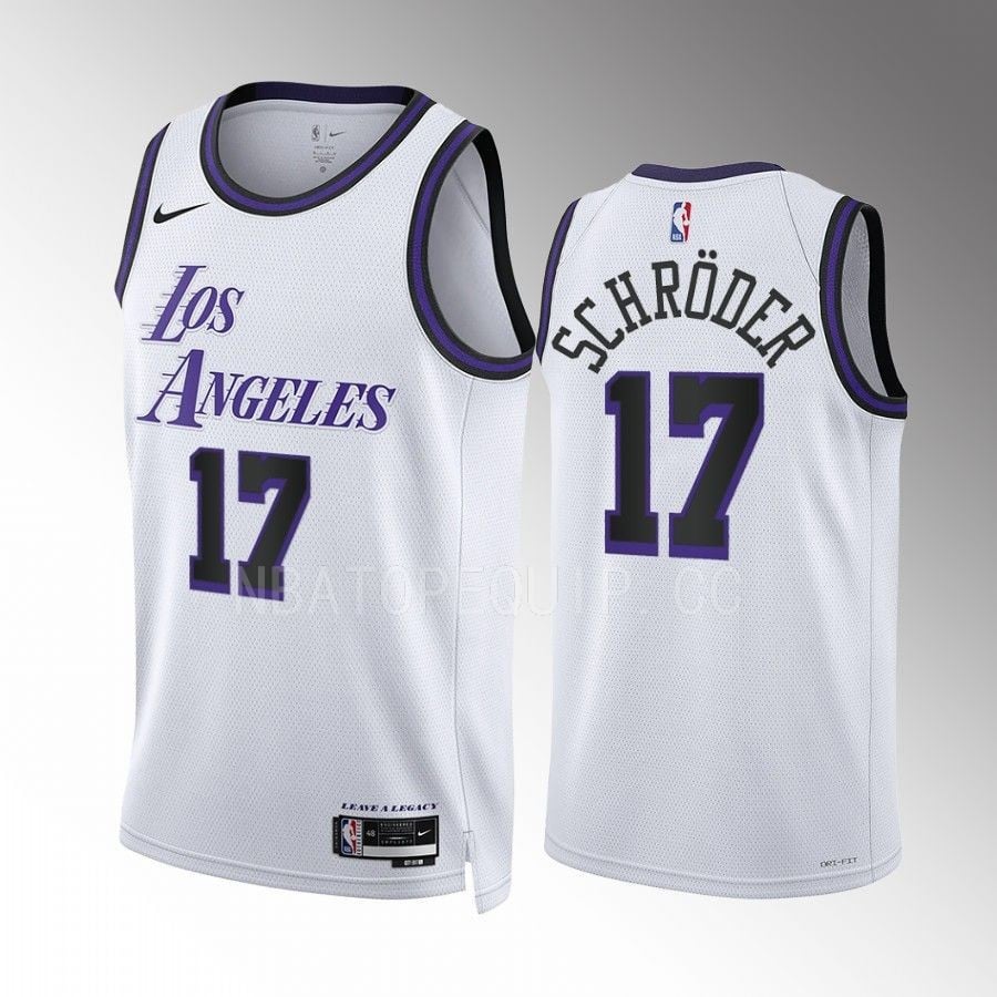 Dennis Schroder 17 2022-23 Los Angeles Lakers White City Edition Jersey Swingman