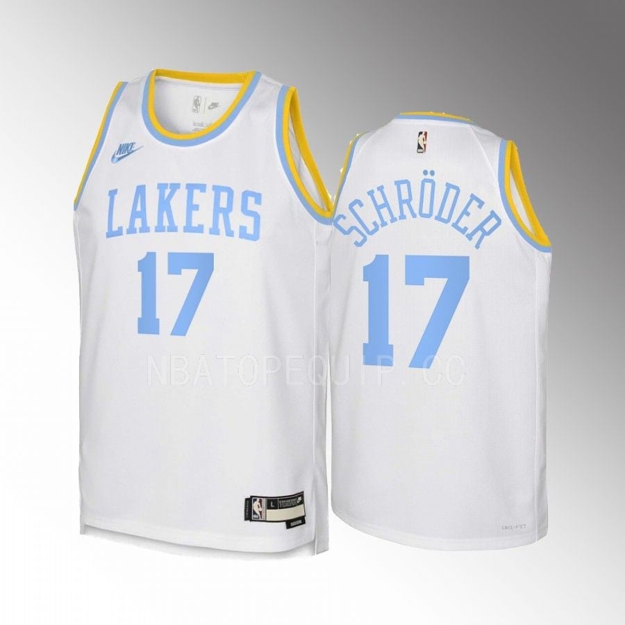 Dennis Schroder 17 Los Angeles Lakers 2022-23 Classic Edition White Youth Jersey – Swingman