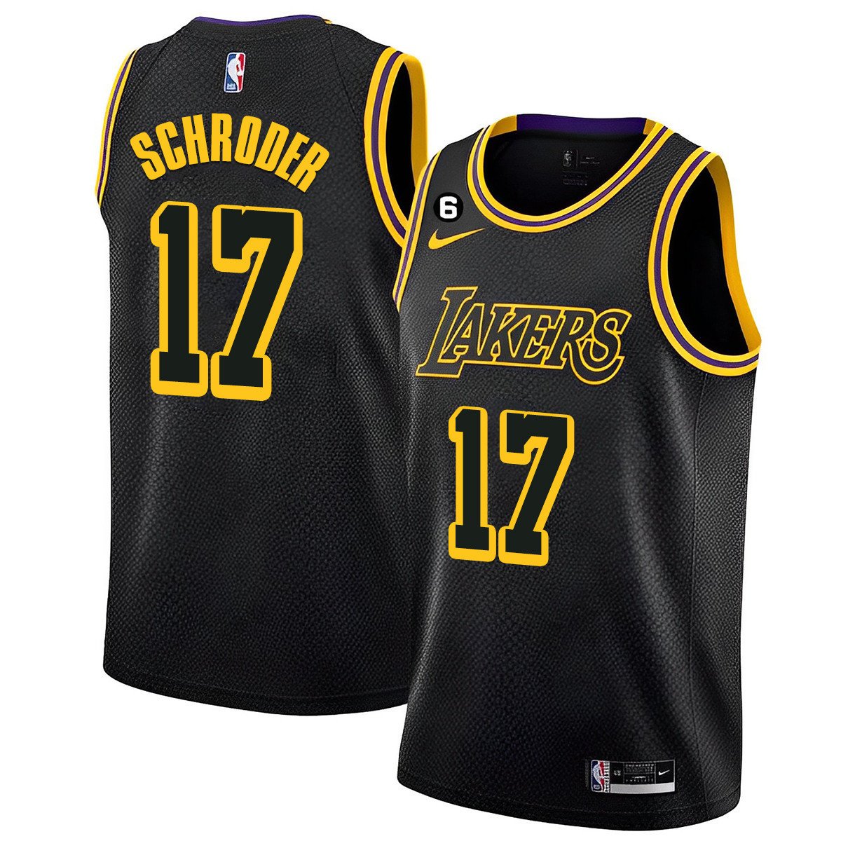 Dennis Schroder Men's Los Angeles Lakers 2023 Collection Black Mamba Jersey - All Stitched