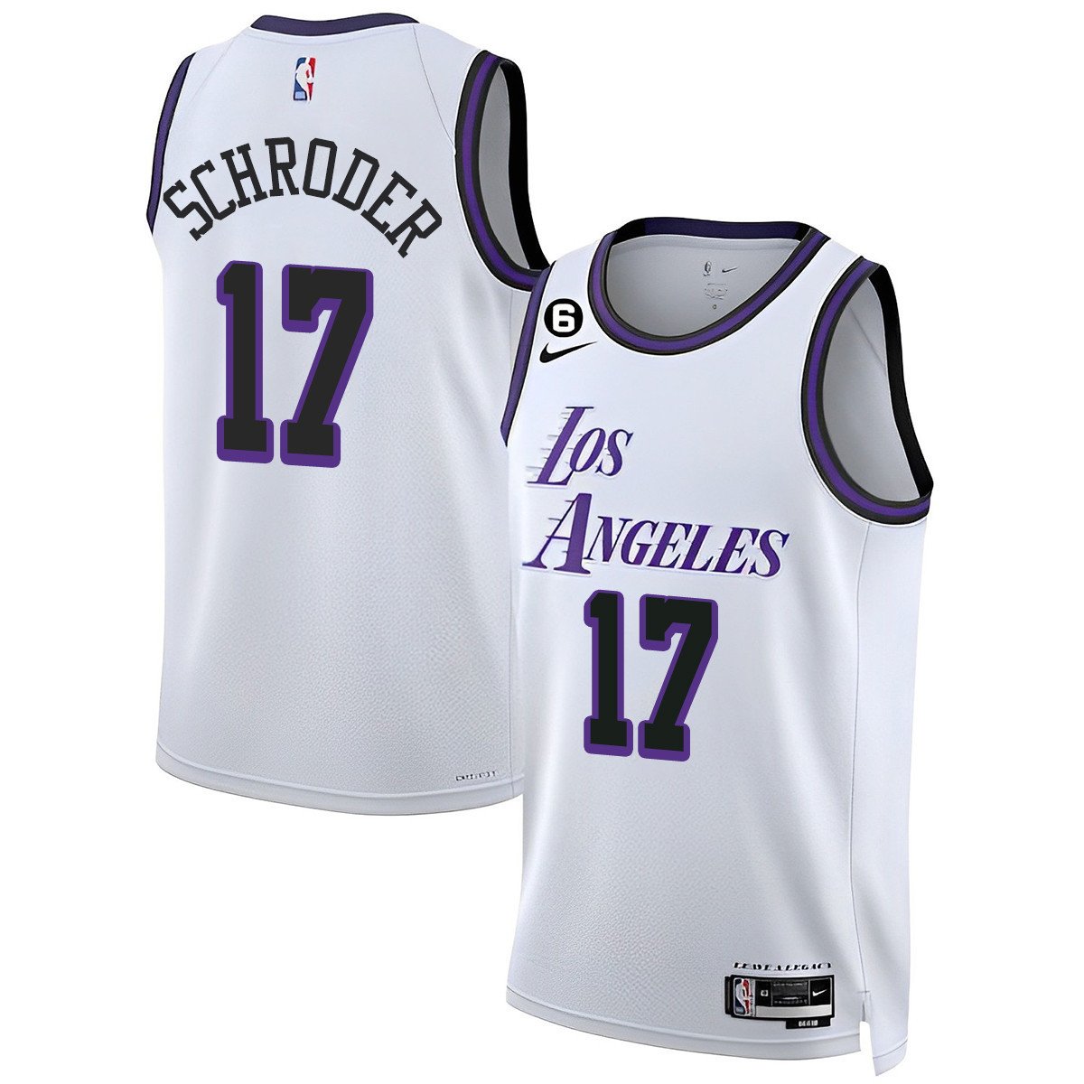 Dennis Schroder Men's Los Angeles Lakers 2023 Collection City Jersey - All Stitched
