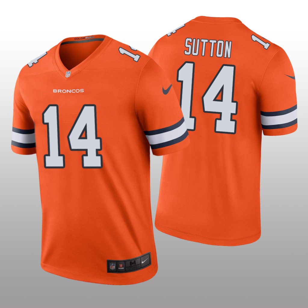 Denver Broncos #14 Courtland Sutton Orange legend color rush Jersey – Men’s