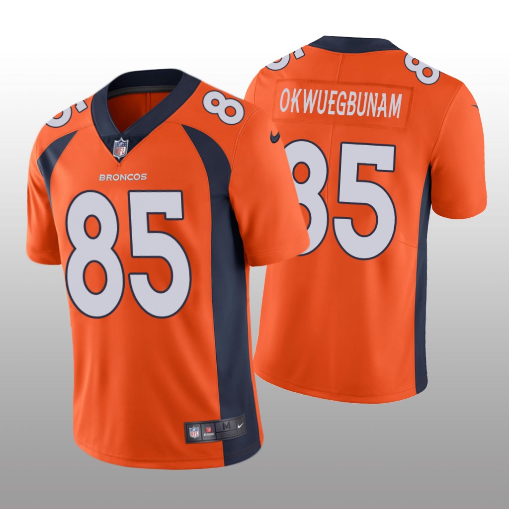 Denver Broncos Albert Okwuegbunam Orange Jersey Vapor Limited - Men's