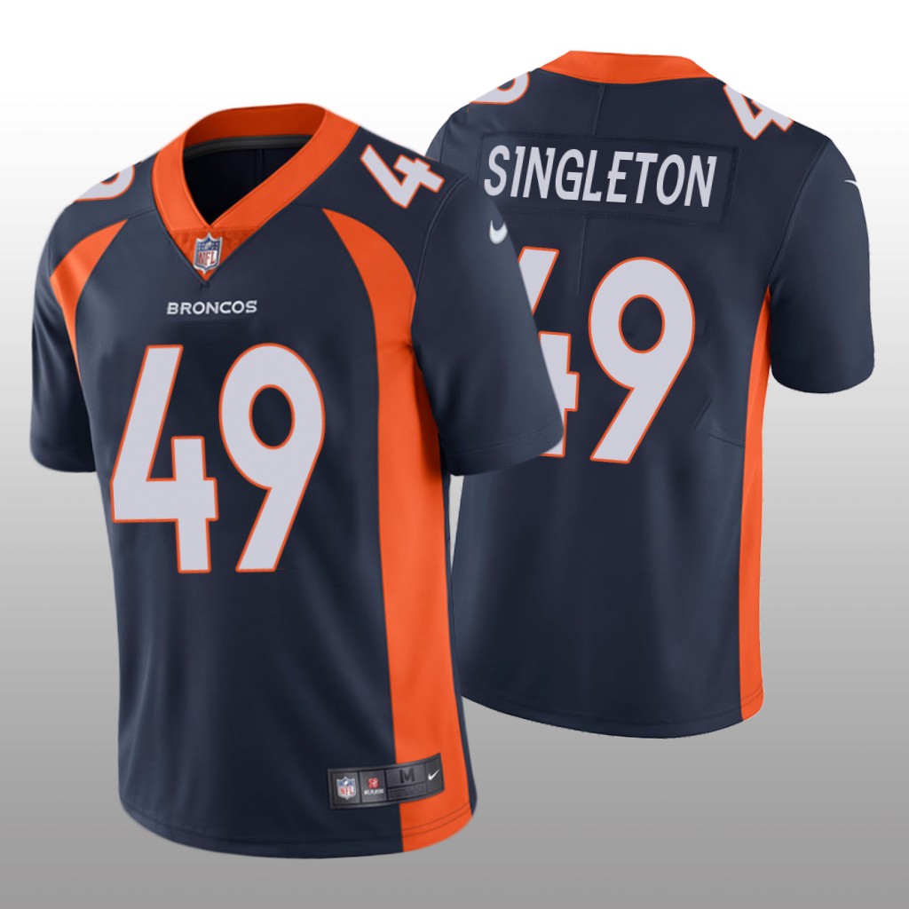 Denver Broncos Alex Singleton Navy Jersey Vapor Limited Vapor Limited - Men's