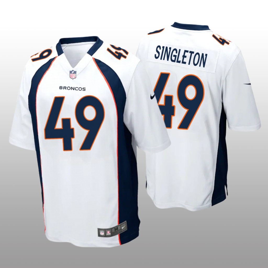 Denver Broncos Alex Singleton White Jersey Game - Men's