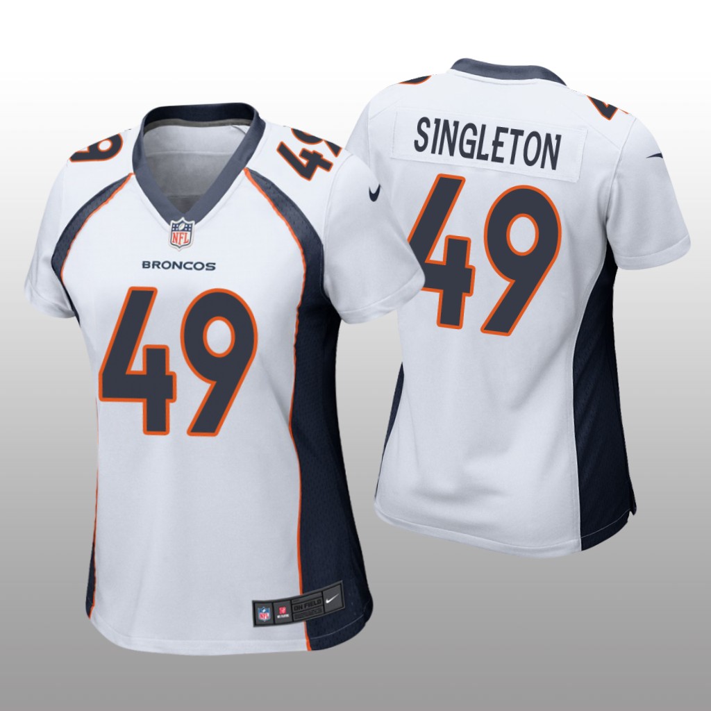 Denver Broncos Alex Singleton White Jersey Game - Women's