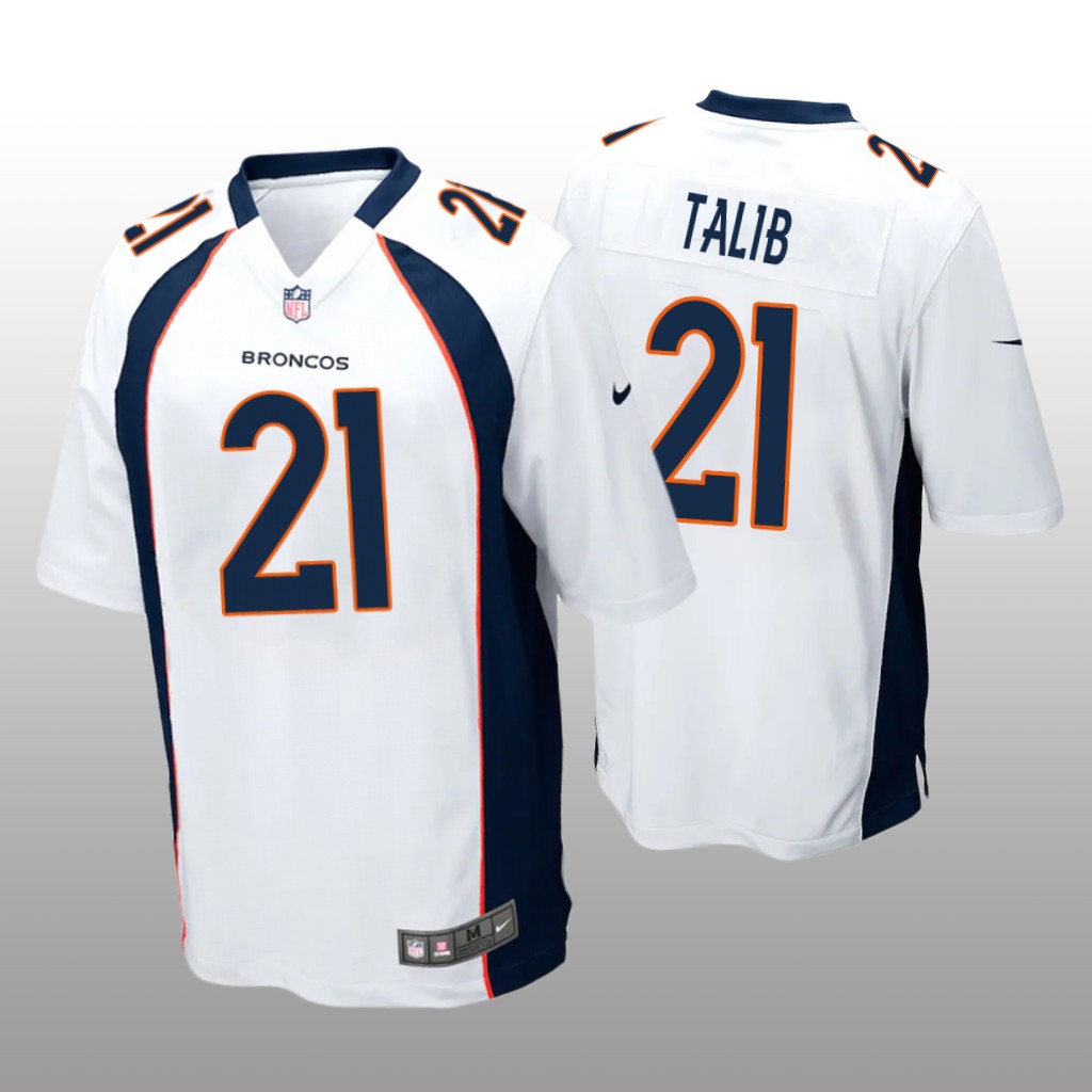 Denver Broncos Aqib Talib White Jersey Game - Men's