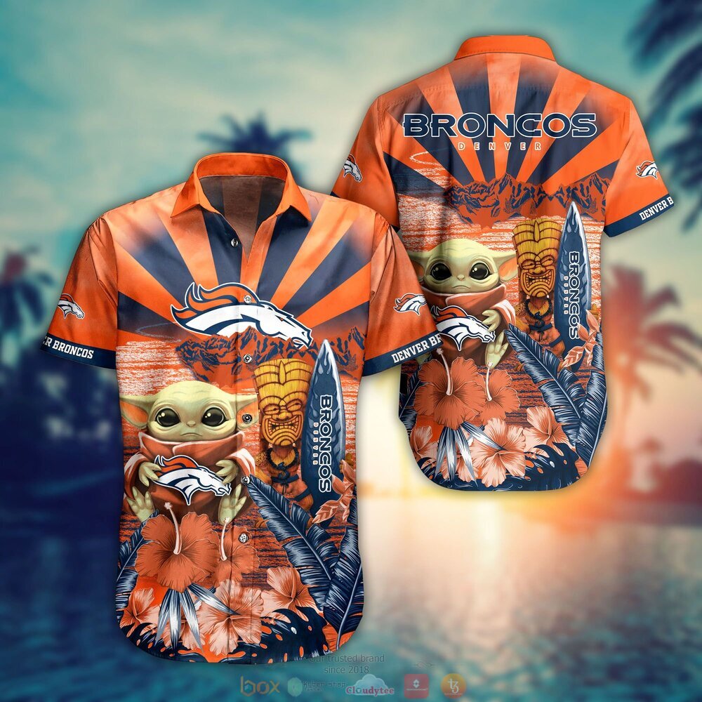 Denver Broncos Baby Yoda Hawaiian Shirt