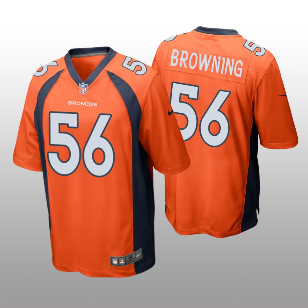 Denver Broncos Baron Browning Orange Jersey Game - Men's