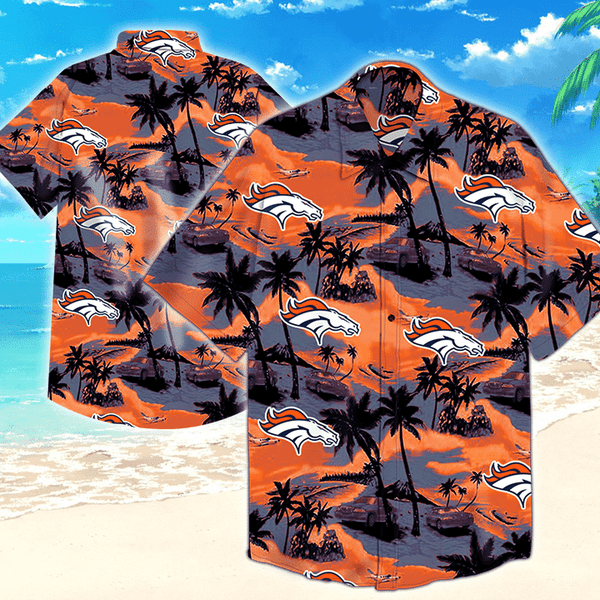 Denver Broncos Beach Pattern Hawaiian Shirt