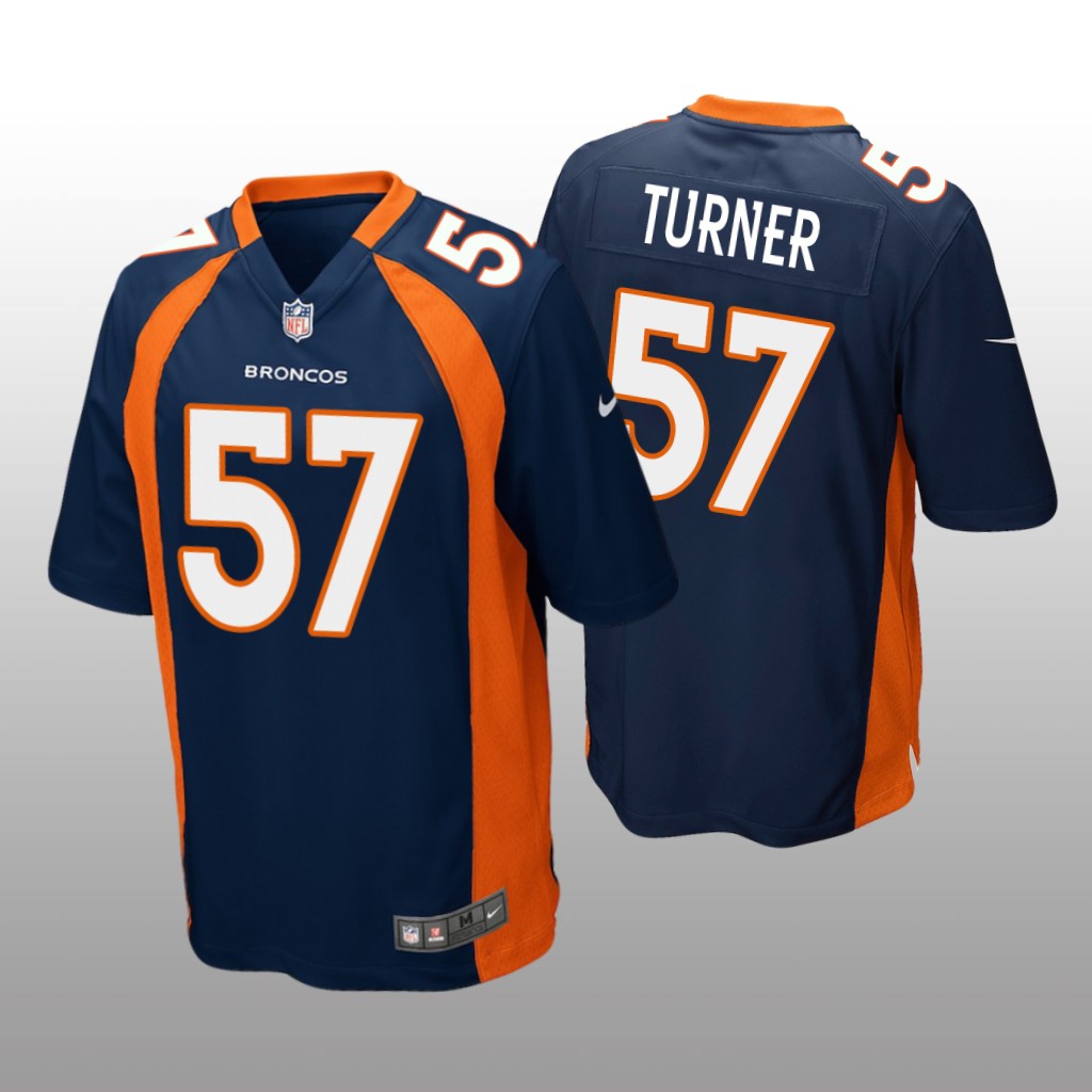 Denver Broncos Billy Turner Navy Jersey Game - Men's