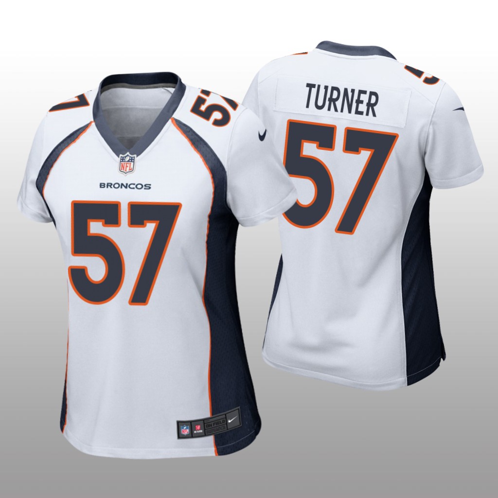 Denver Broncos Billy Turner White Jersey Game - Women's