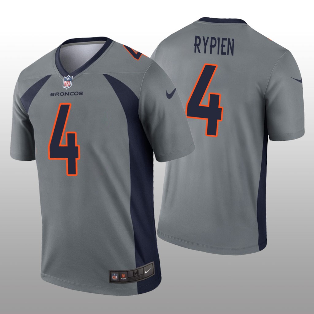 Denver Broncos Brett Rypien Gray Jersey Inverted Legend - Men's
