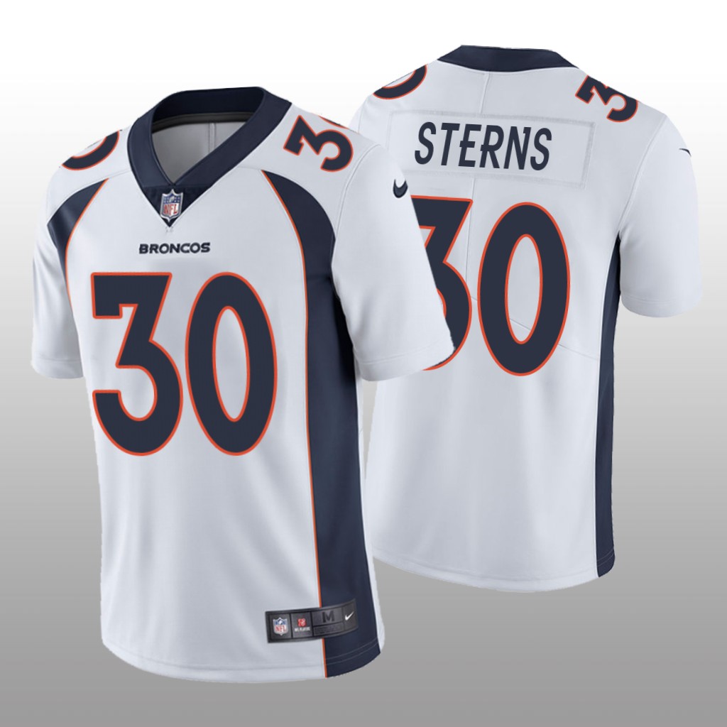 Denver Broncos Caden Sterns White Jersey Vapor Limited - Men's