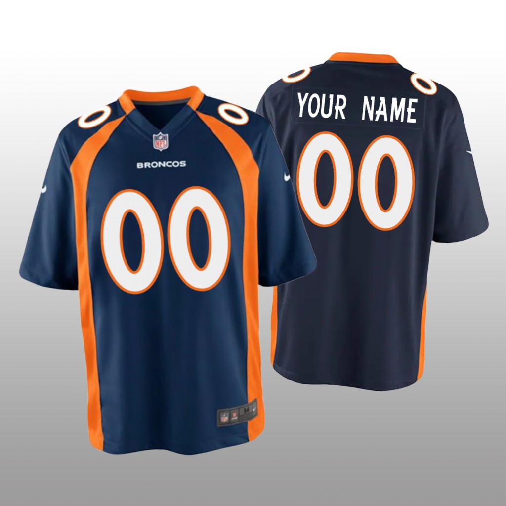 Denver Broncos Custom Navy Jersey Game - Youth