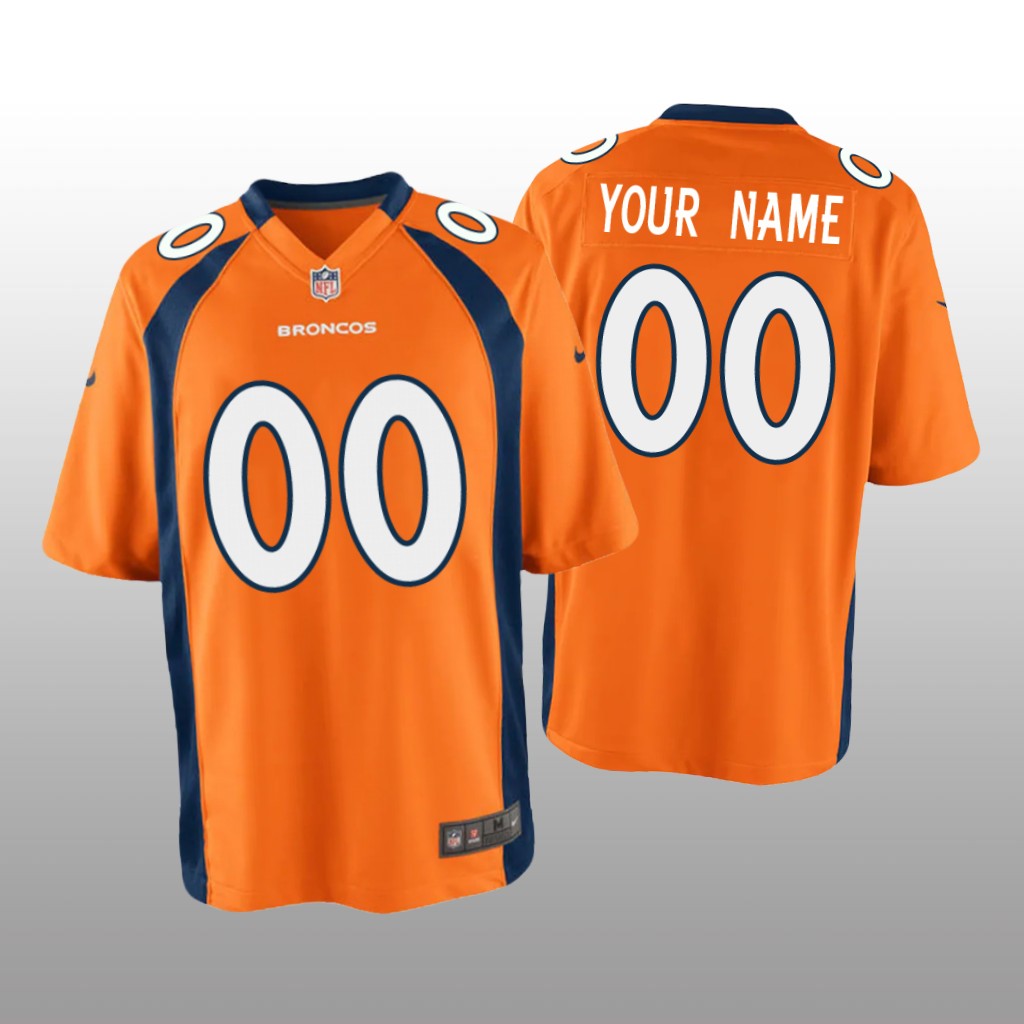 Denver Broncos Custom Orange Jersey Game - Youth