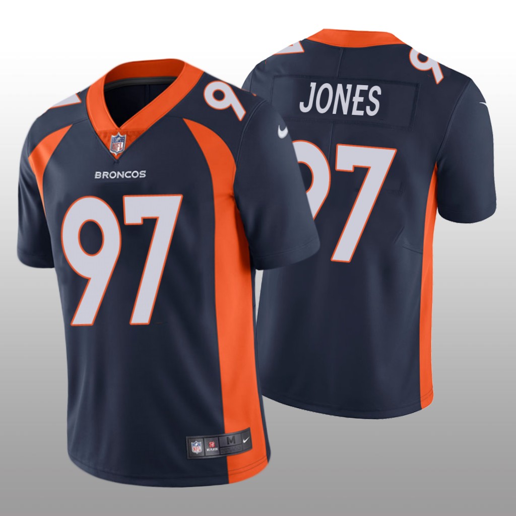 Denver Broncos D.J. Jones Navy Jersey Vapor Limited Vapor Limited - Men's