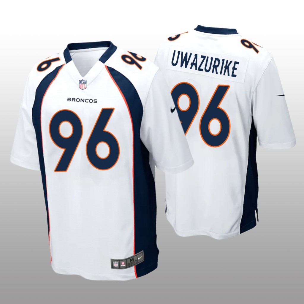 Denver Broncos Eyioma Uwazurike White Jersey Game - Men's
