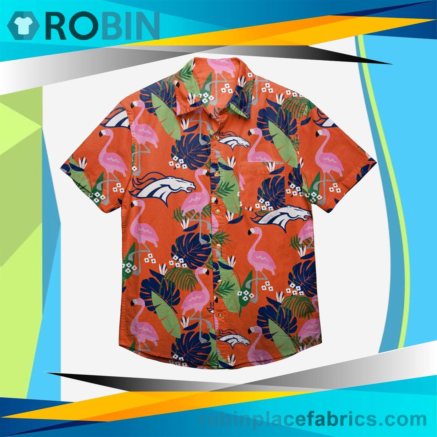Denver Broncos Floral Up Hawaiian Shirt