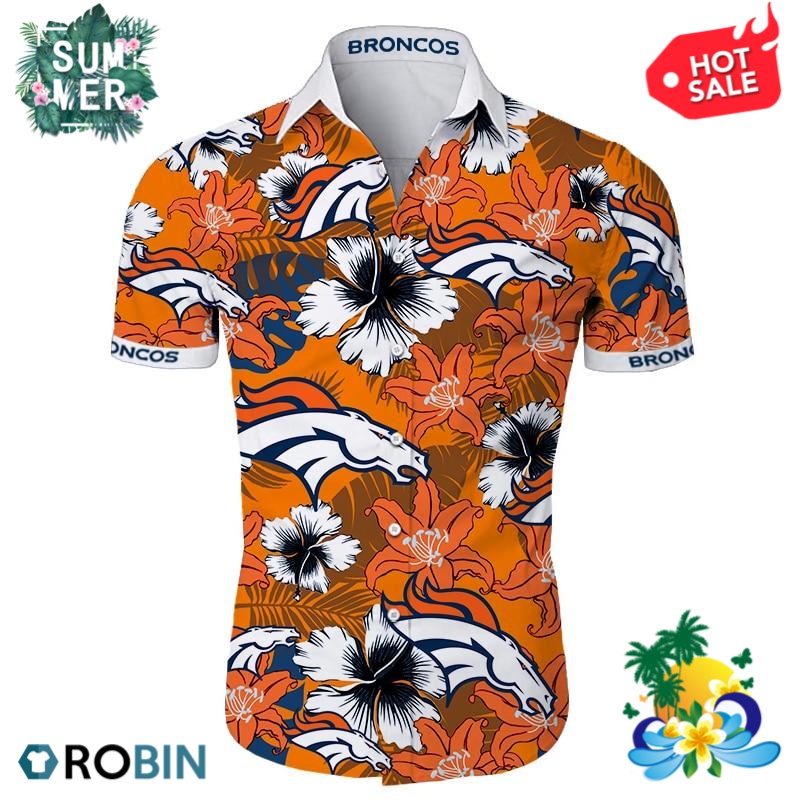 Denver Broncos Flower Hawaiian Shirt