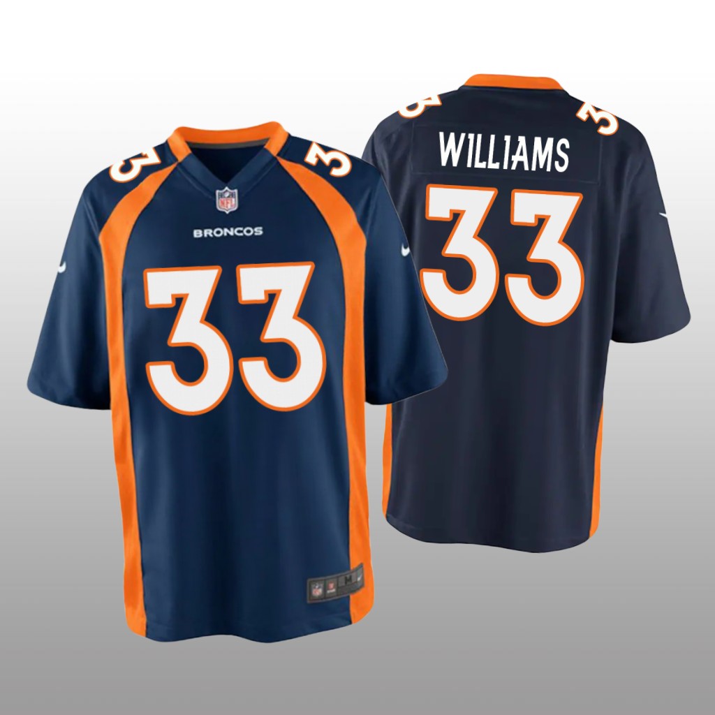 Denver Broncos Javonte Williams Navy Jersey Game - Youth