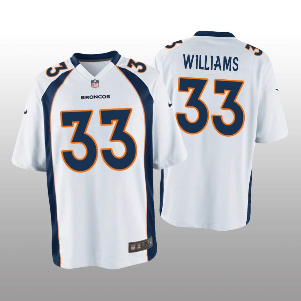 Denver Broncos Javonte Williams White Jersey Game - Youth