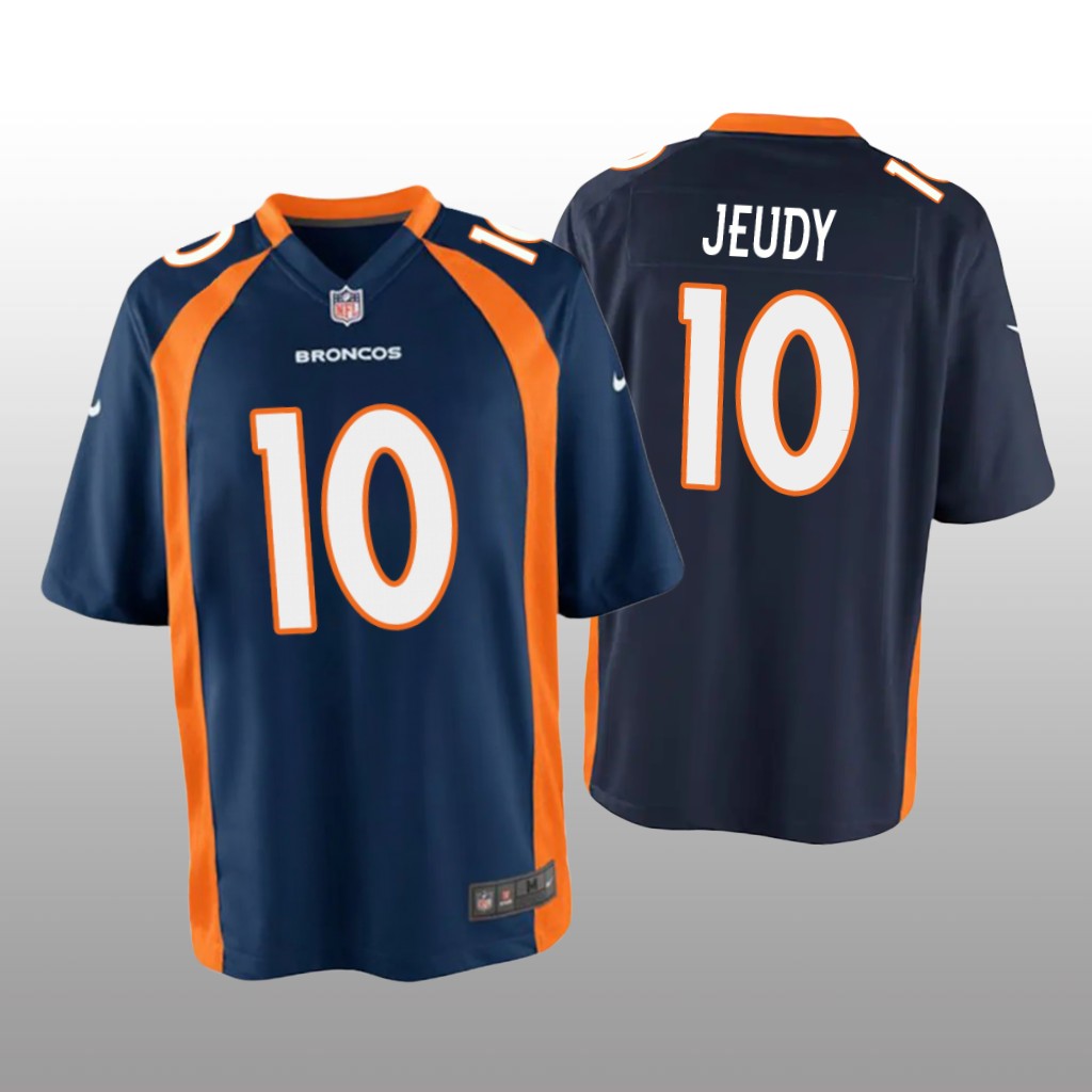 Denver Broncos Jerry Jeudy Navy Jersey Game - Youth